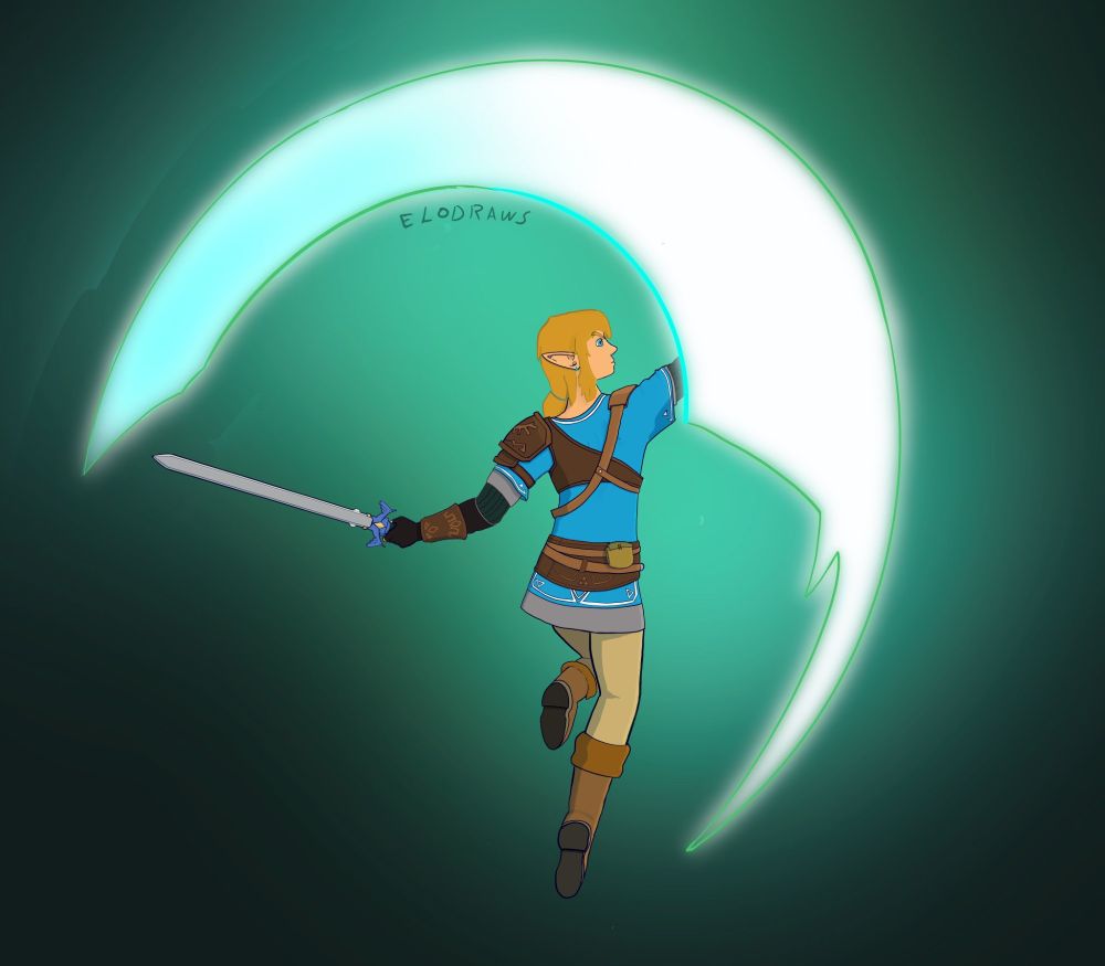 Link performing ky kiske's vapor thrust