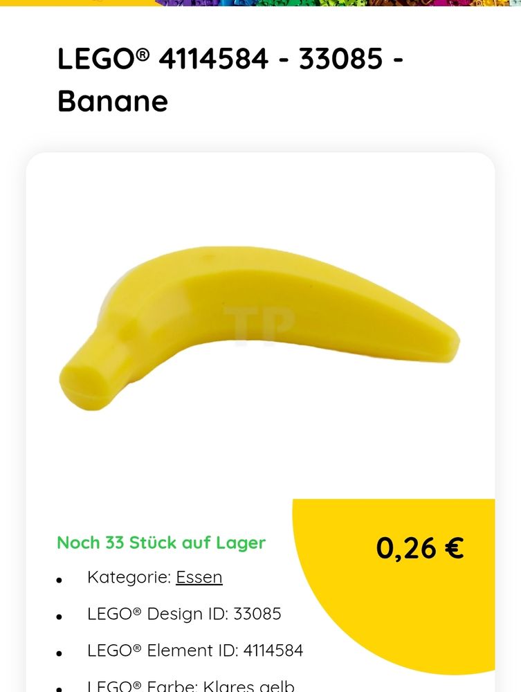 Lego Banane für 26 cent