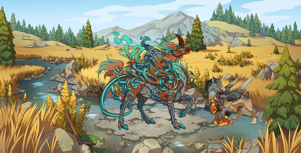 Chiana the Cirrus with Scene “Gold River” and the familiar "Earth Gryphon".
He is Rune’s mate.