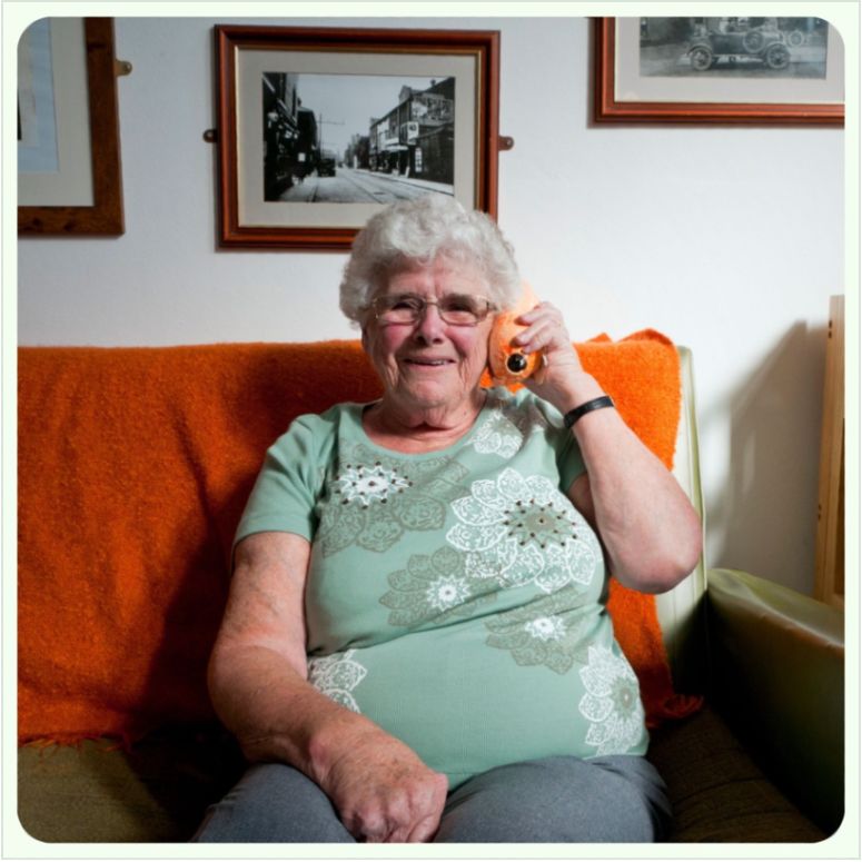 Jean Major sat at Bramley Baths listening to her own story. 