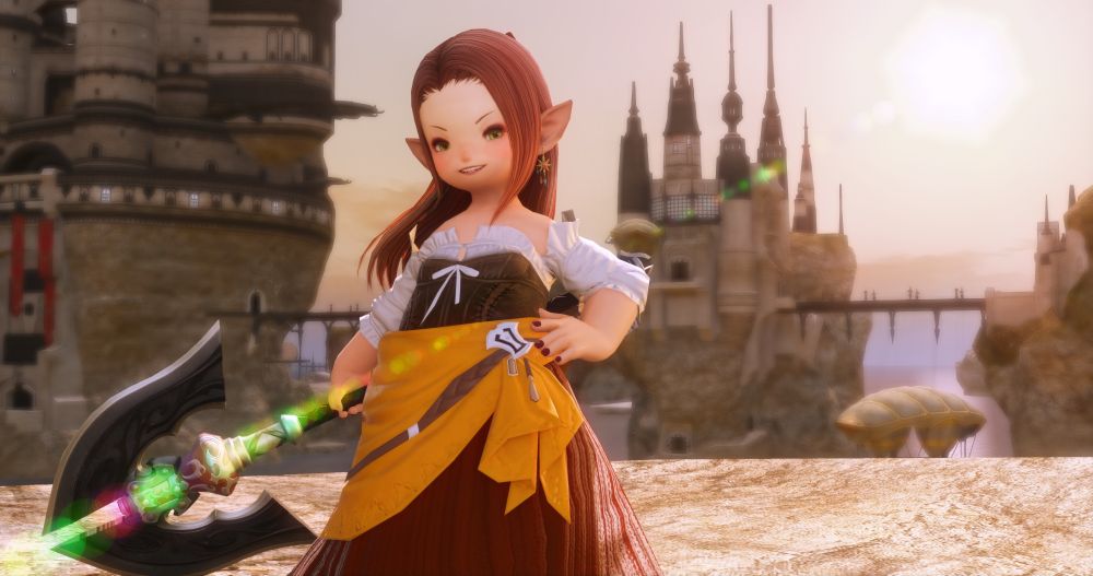 Loud, proud and elegant! A young lalafell who dreams of taking on the world. She’s always ready to help as long as you treat her properly like the proper lady she is. Being content with her Lominsan community that raised her, she's not as compelled to seek out her biological family, yet harbors some curiosity regarding her roots and a lingering fear of abandonment.