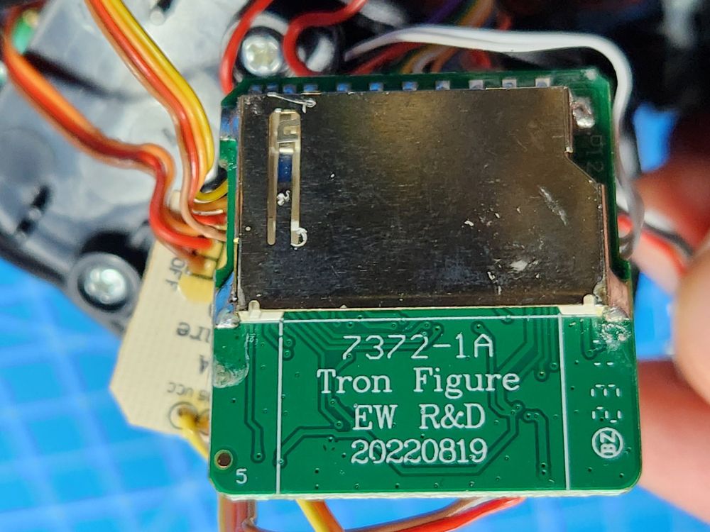 Tron Identity Chip socket PCB with the following text: 
7372-1A
Tron Figure
EW R&D
20220819