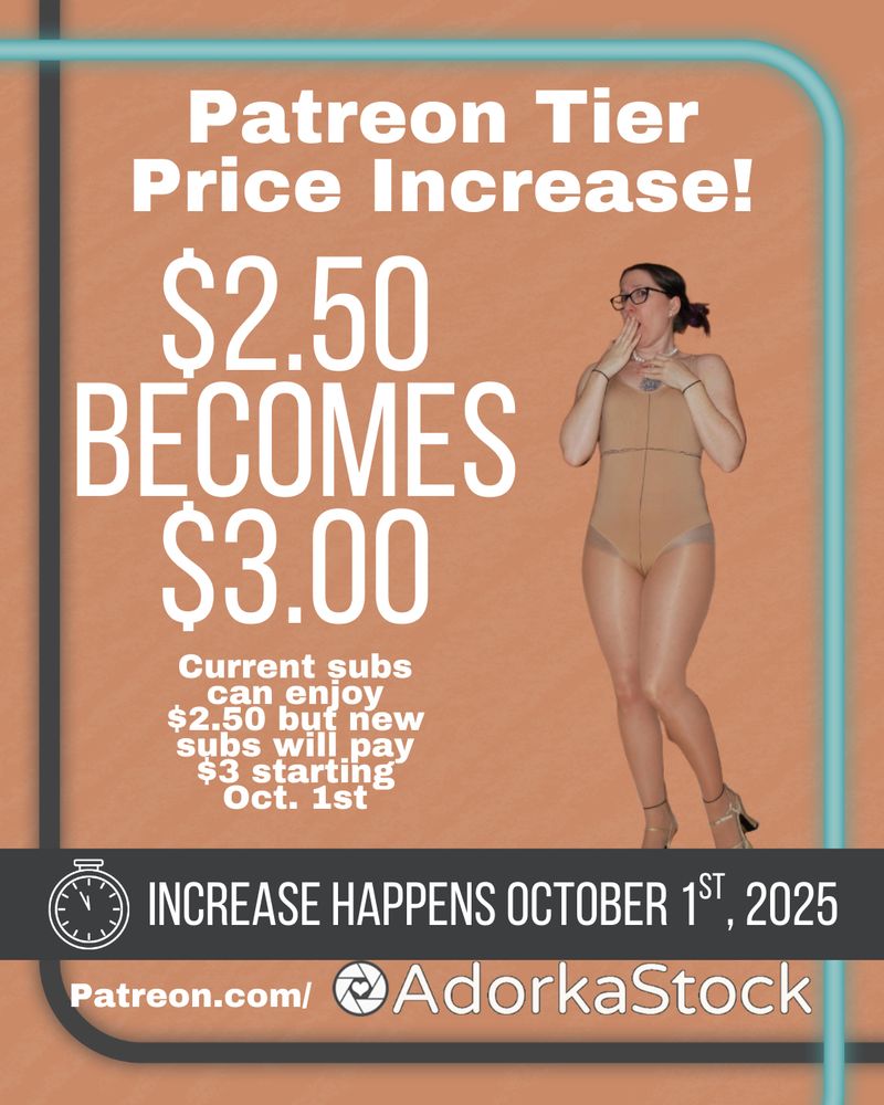 On 10/1/25, the $2.50 tier on Patreon will be increasing to $3.🥴 Current $2.50 tier people will continue to enjoy the perks of that tier at $2.50, but any new signups to the tier after Oct. 1st will be paying the new $3 price. So, if you've been meaning to upgrade, NOW'S THE TIME!