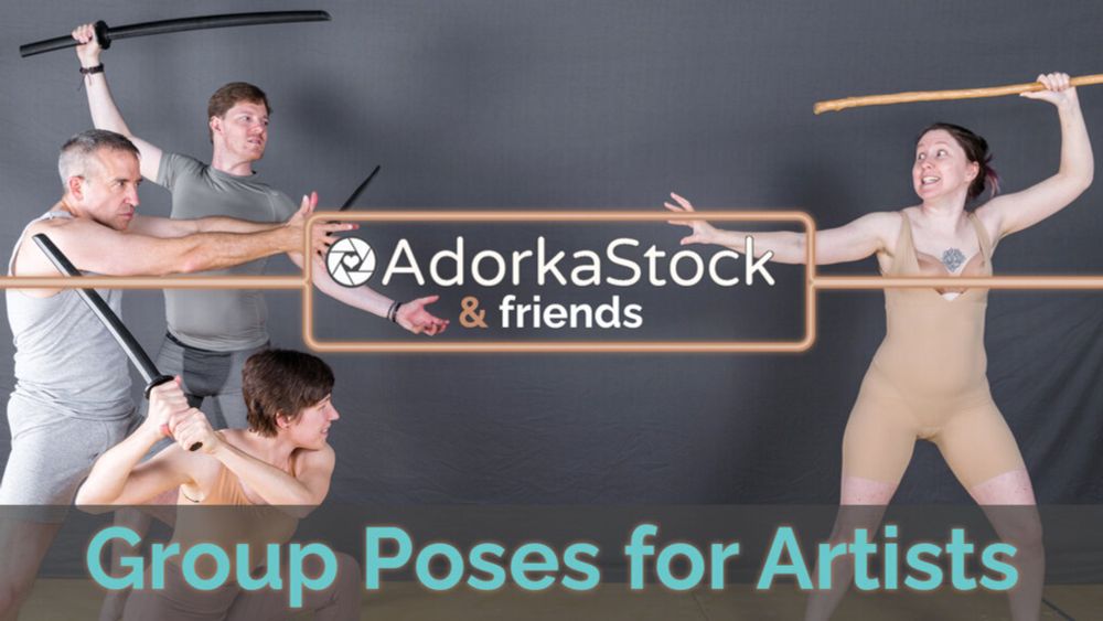 Pre-order AdorkaStock & Friends Group Poses for Artists on BackerKit