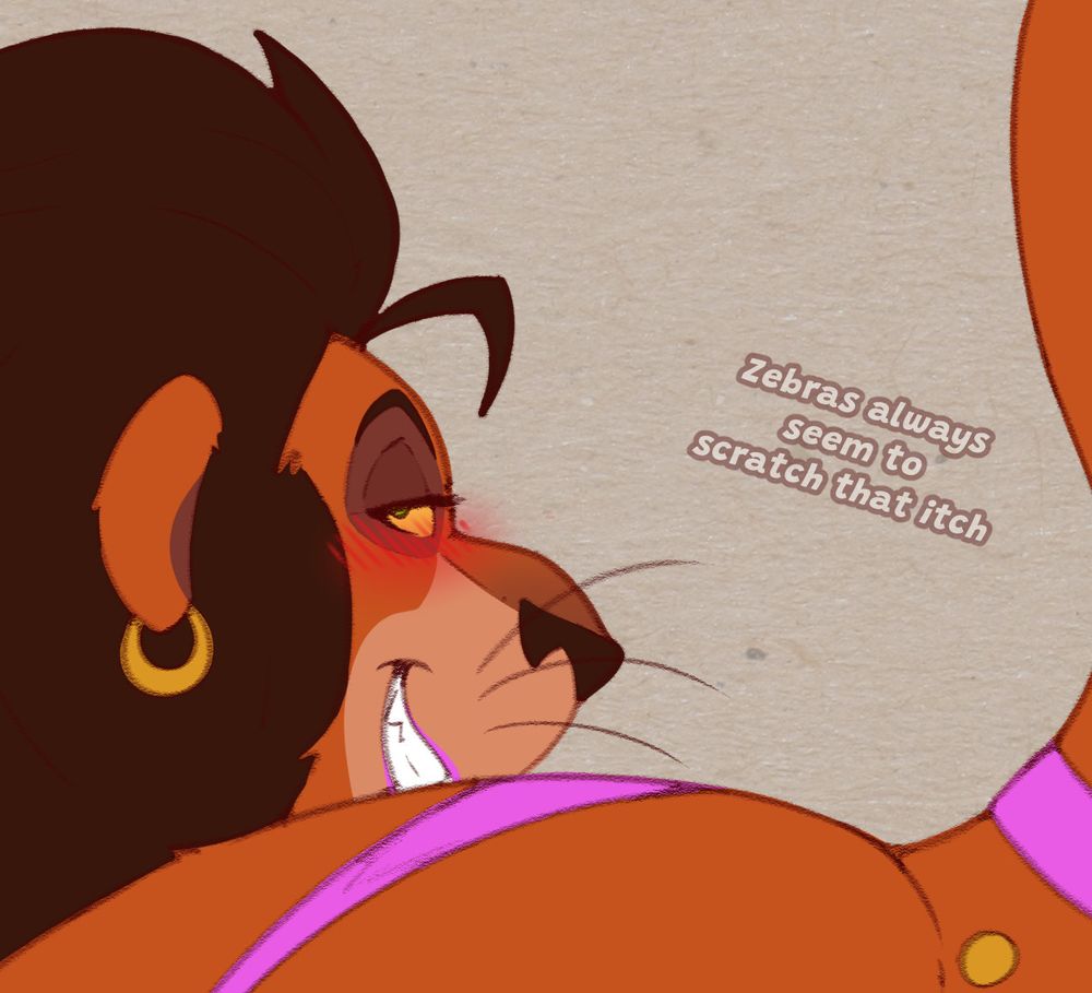 nsfw teaser image for an upcoming request featuring scar in lingerie
