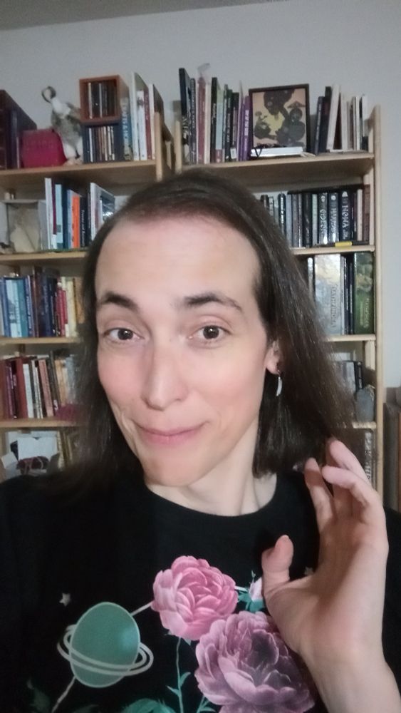 Me again, this time showing off the matching right earring mentioned in the previous pic.