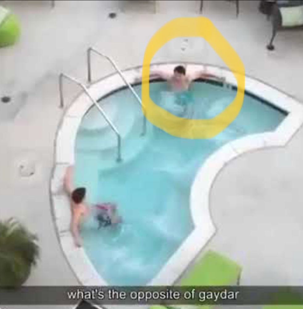The two bros chilling in a hot tub meme with one of the bros circled. 
