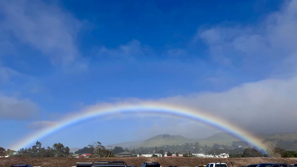 full rainbow on the island of Hawai’i last saturday