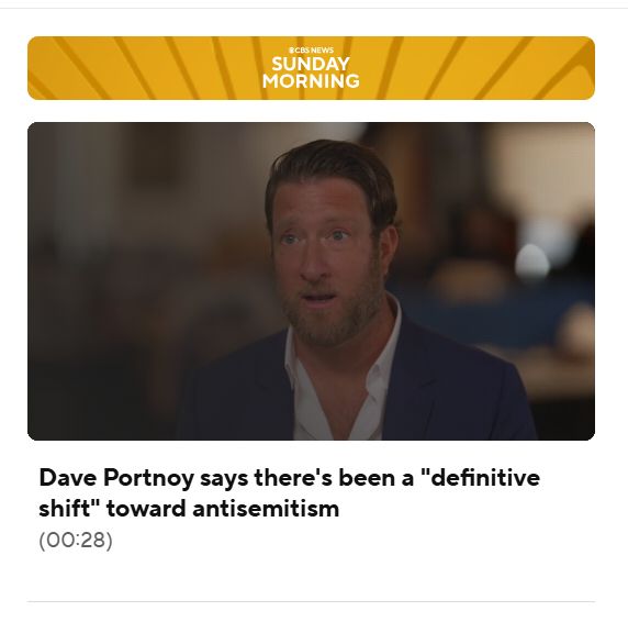 CBC Sunday Morning: "Dave Portnoy says there's been a "definitive shift" toward antisemitism"