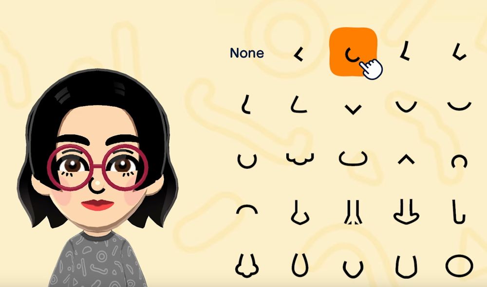 The new Mii creator in Tomodachi Life: Living the Dream.

The player is customising Anne's nose, it includes a bunch of new noses, plus the ability to remove it altogether.