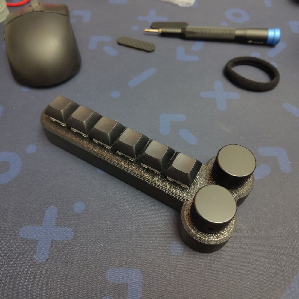 dick shaped macro keyboard with knobs for balls. yeah.