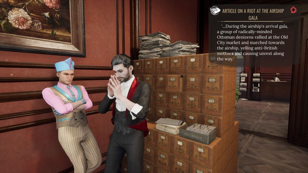 sherlock holmes in a vampire outfit next to jon in an ice cream man outfit from sherlock holmes chapter one