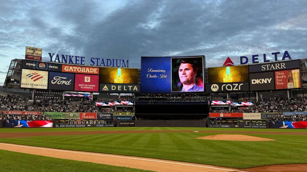 moment of silence for charlie kirk at yankees stadium