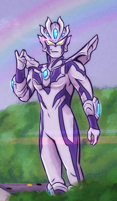Ultraman Zero Beyond throwing up a peace sign