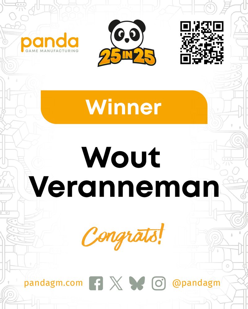 A graphic congratulating Wout Veranneman as the winner. 