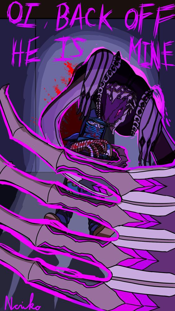 My drifter wounded with his possessive Sevagoth's shadow against enemies.