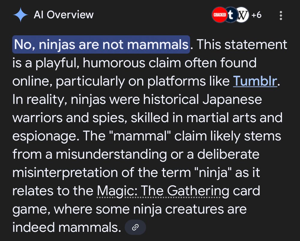 No, ninjas are not mammals. This statement is a playful, humorous claim often found online, particularly on platforms like Tumblr. In reality, ninjas were historical Japanese warriors and spies, skilled in martial arts and espionage. The 
