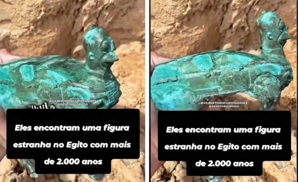 Arqueólogos encontraram estátua do Homer Simpson tumba antiga! Será?