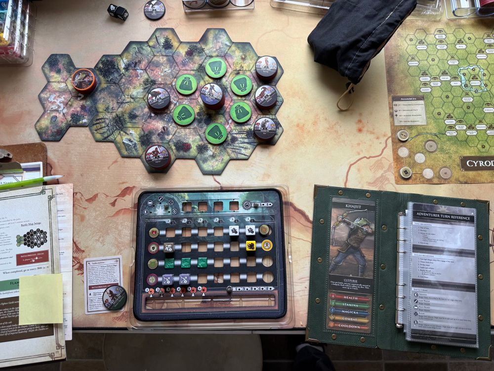 Neoprene outdoor battle mat with multiple game pieces…