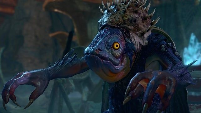 Bild eines fischmenschen (kou-toa) aus Baldurs Gate 3