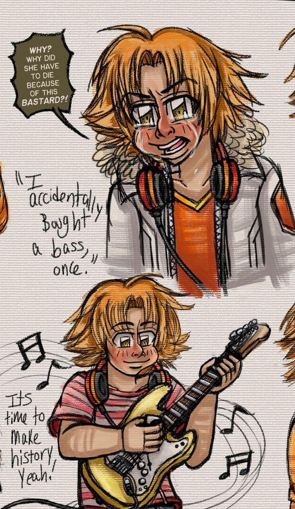 Close-up Snippet of a character sheet of Yosuke Hanamura from the Persona 4 video game series by ATLUS, done for a future comic project. 