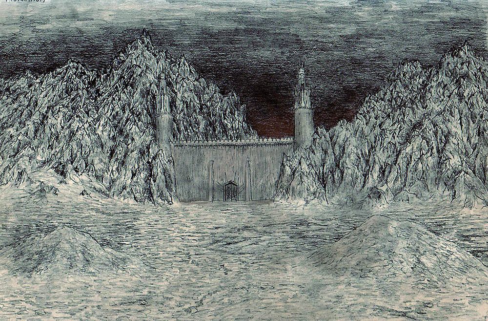 Illustration of the Black Gate used in the description of Morannon in wikipedia, sadly not credited.