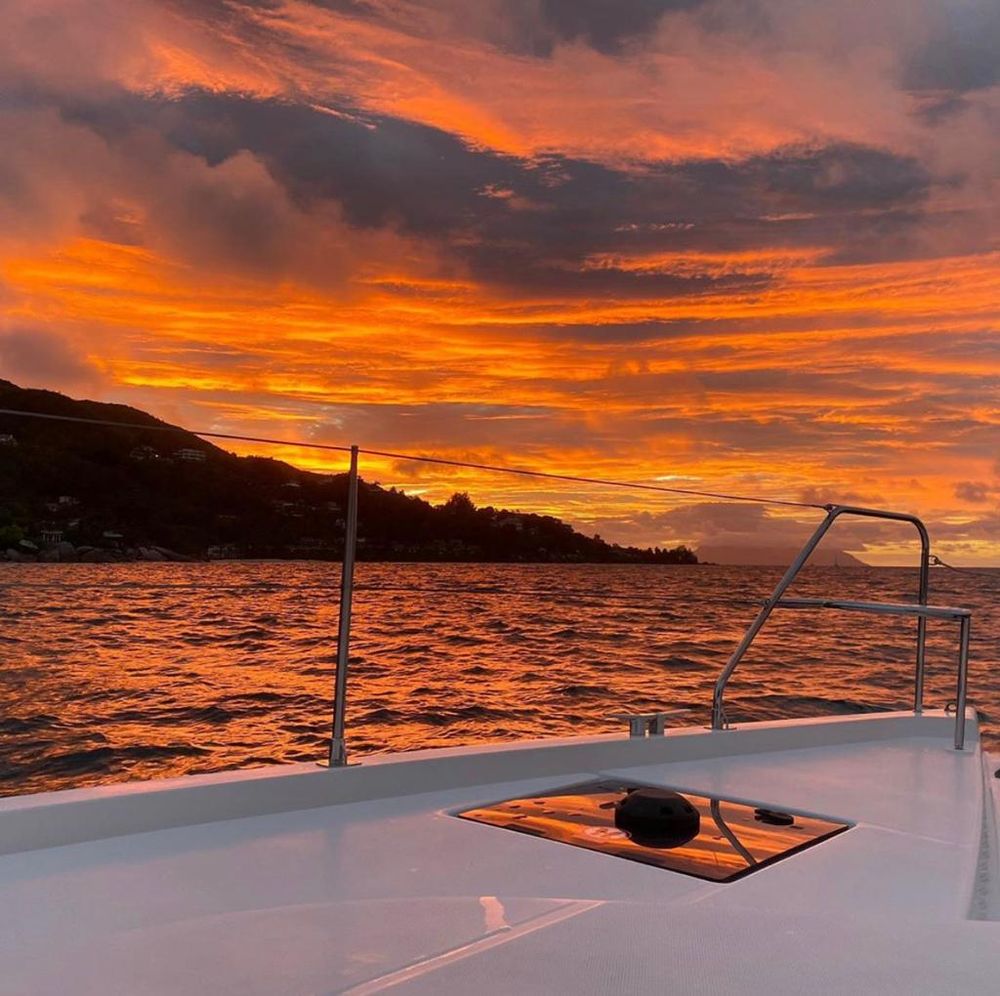 Seychelles at dusk 2019 - yachtweek East Africa trip