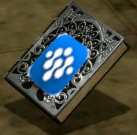 It's "Grimoire Wwise"

Which is Grimoire Weiss from Nier, except the logo for the Wwise audio Middleware tool/library is pasted over his front cover.