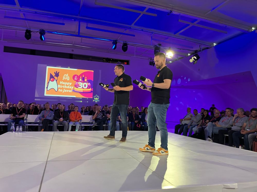 Bert Jan and Brian kick off J-Spring on a central stage