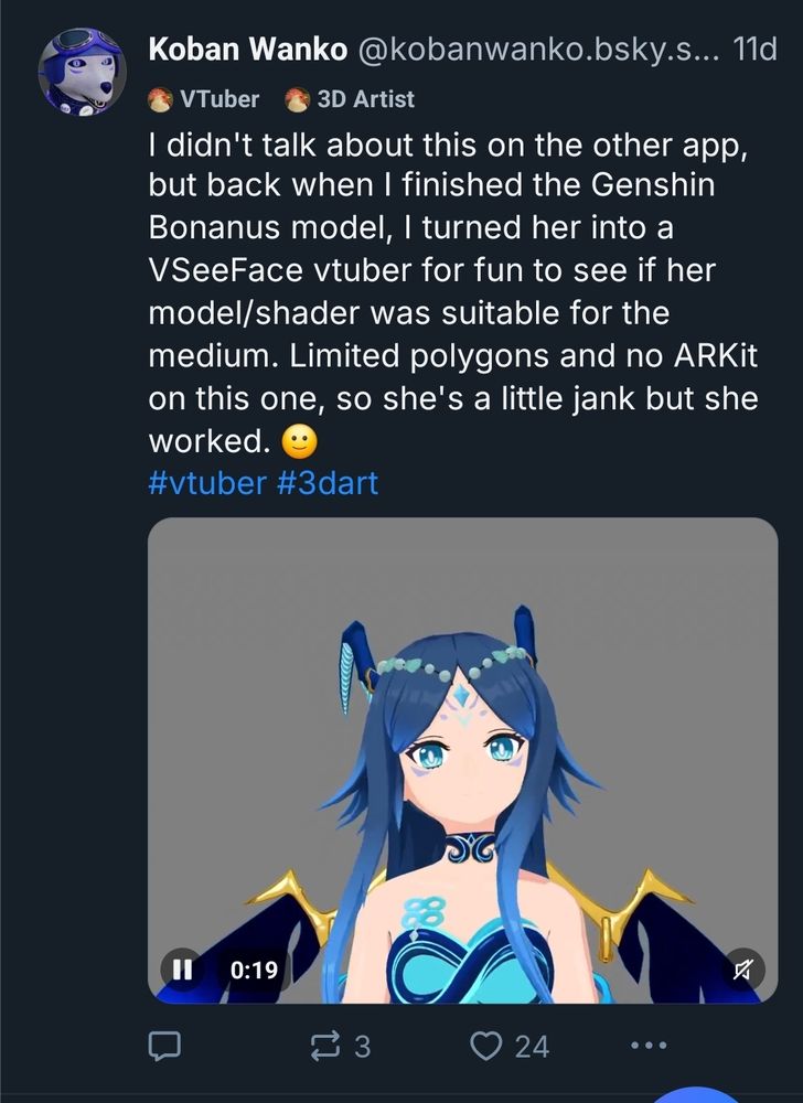I explain to my fellow 3d artist the importance of researching what hashtags work the best on Bluesky, because many of the old tags we used on twitter seem to not work as well for finding engagement. 
Also, I note I used alt text in my example picture.