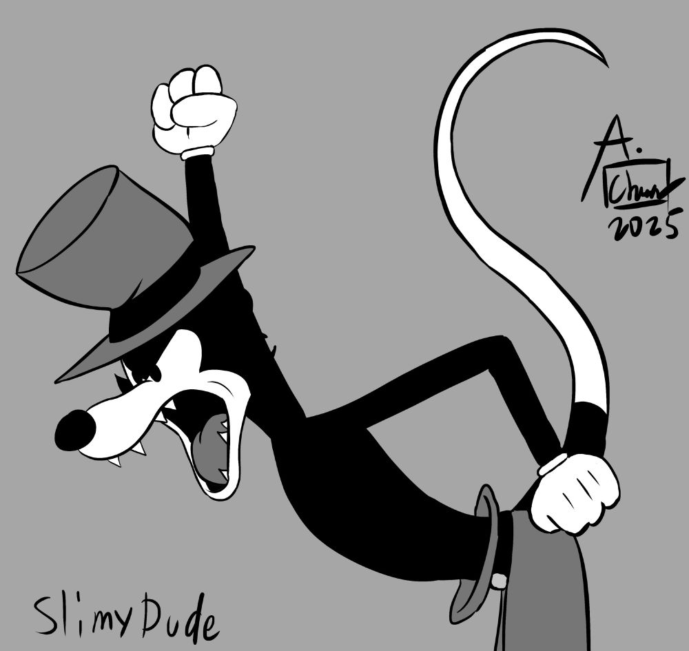 Olaf the Impossible Opossum is yelling at someone or something.