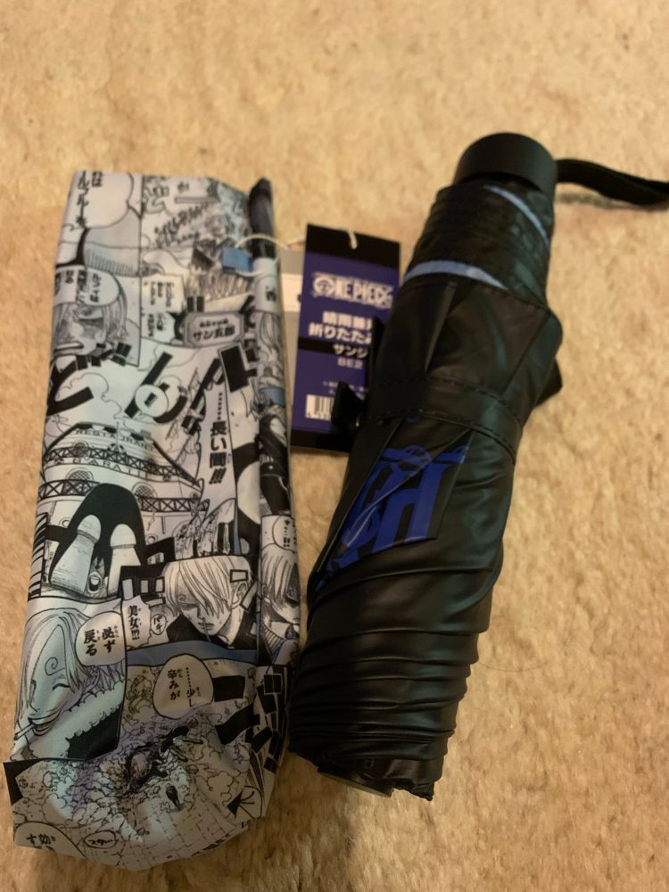 傘を畳んだ様子。