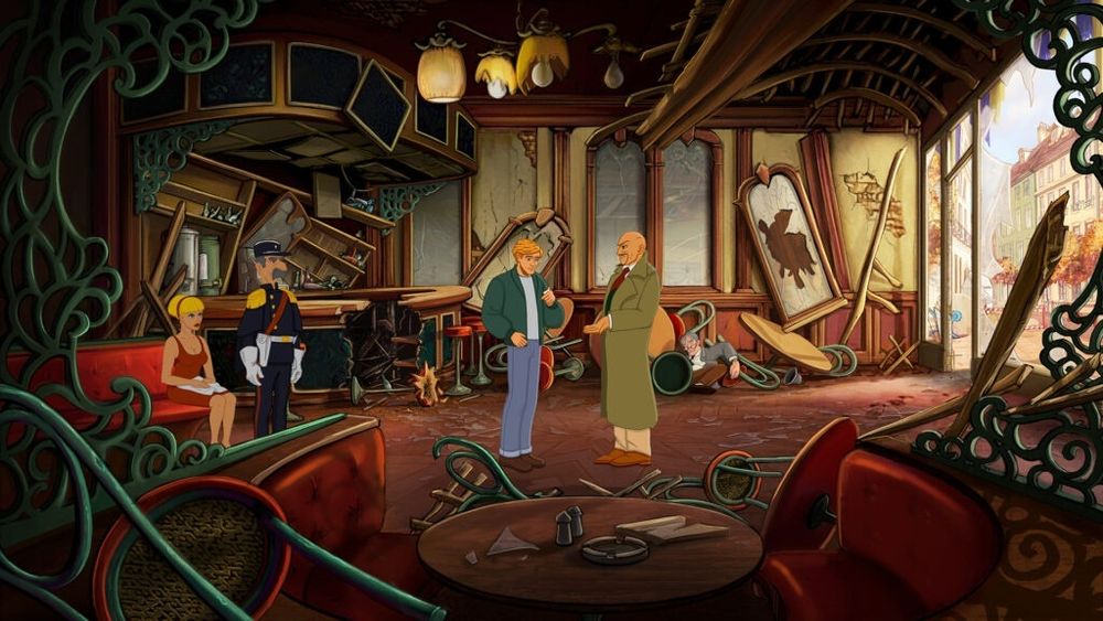 A screenshot of Broken Sword Shadow of the Templars Reforged showing off the new art!