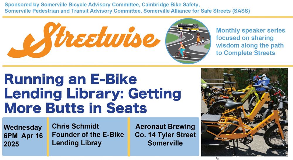 Our April Streetwise features Chris Schmidt, Founder of the E-Bike Lending Library, an innovative approach to encouraging more people to bike. Hope to see there at Aeronaut! 