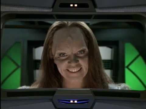 Seska from Star Trek Voyager informing Chakotay that she's pregnant with his child