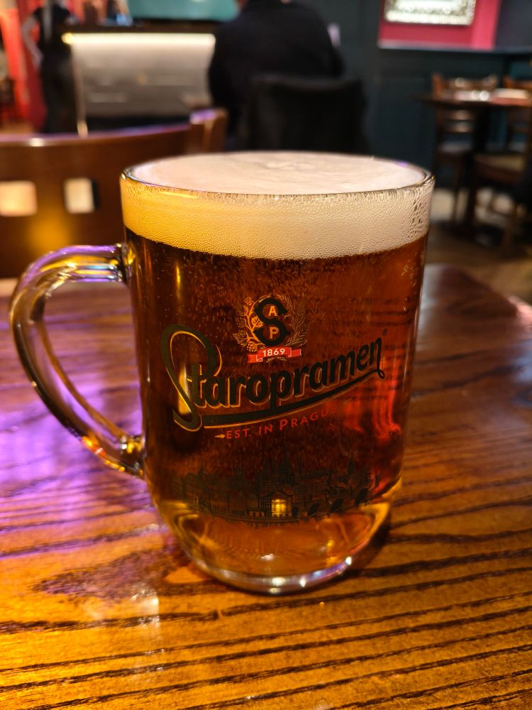 A pint of Staropramen.