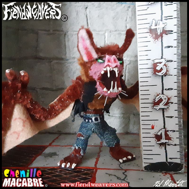 The Man-Bat figure next to my freestanding Deathmeasure ruler.
