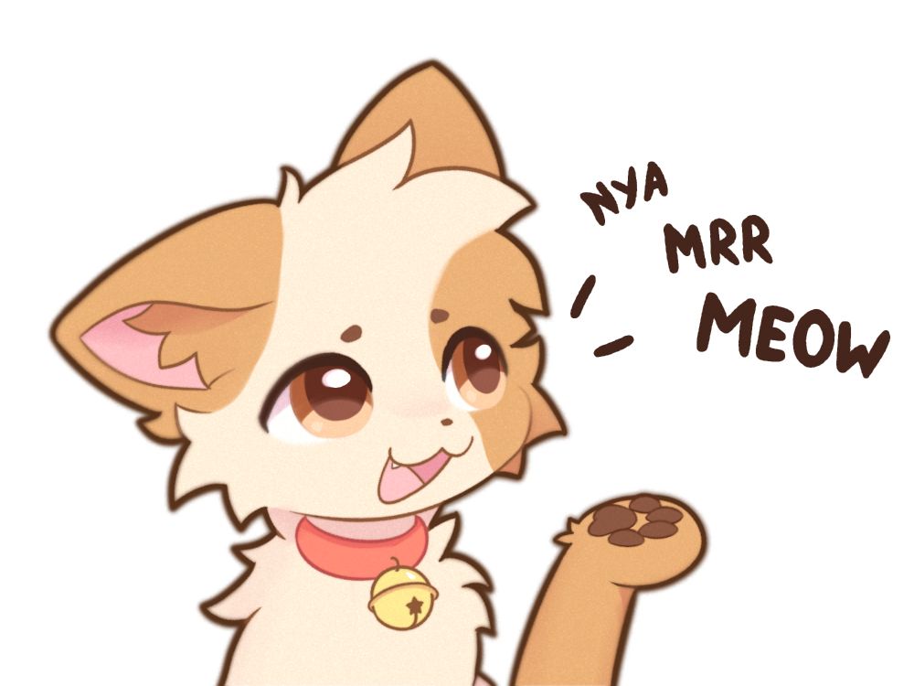 A cute cat saying "nya mrr meow" :3