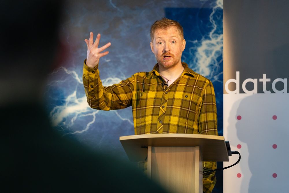 Full Fact's Andy Dudfield presents at Data Bites. Photo by @paulclarke.com