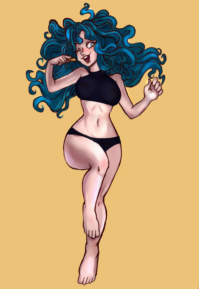 Lindsey (OC) in base color, with some shading and highlighting