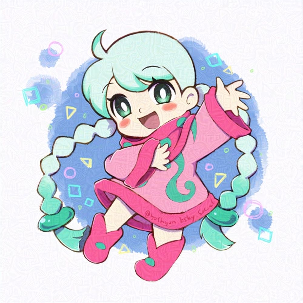 「映画ドラえもん のび太の地球交響楽」に登場するミッカちゃんが歌っている絵です。