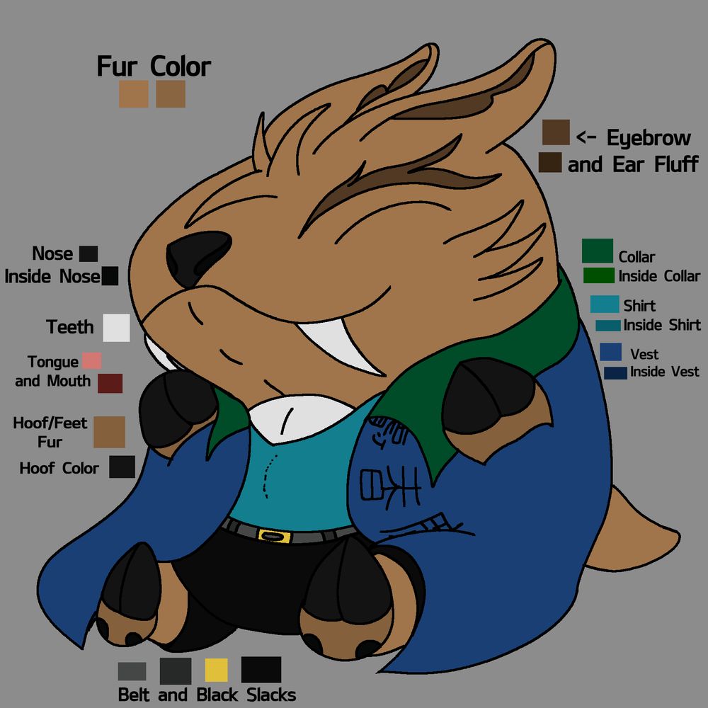 Yes he is a Substitution Doll. Didn't wat to overclutter the ref sheet so i put the specific colors here instead