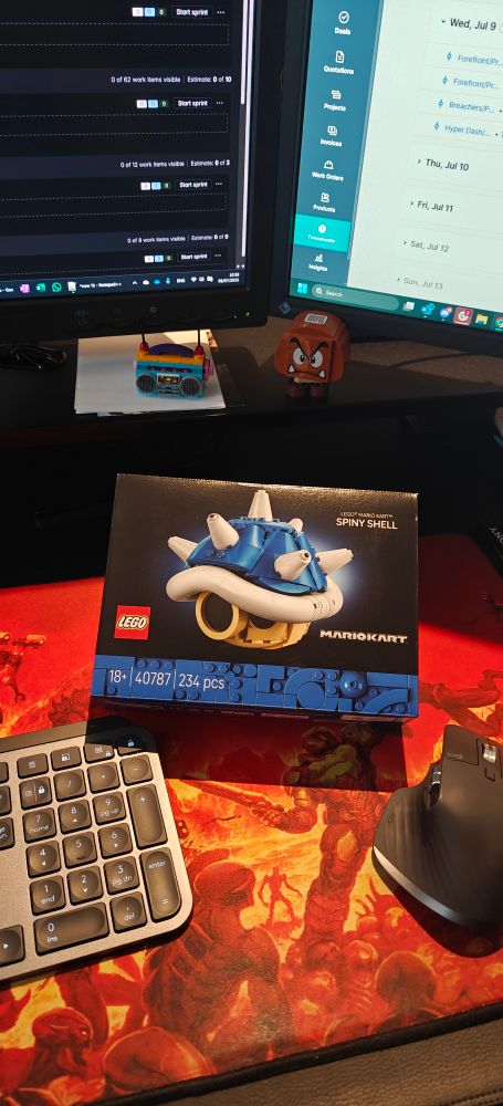 Mario Kart's blue shell Lego set