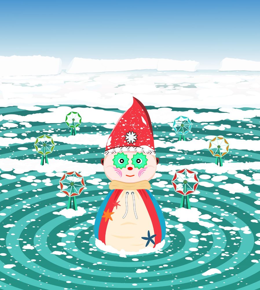 A belated Christmas illustration.