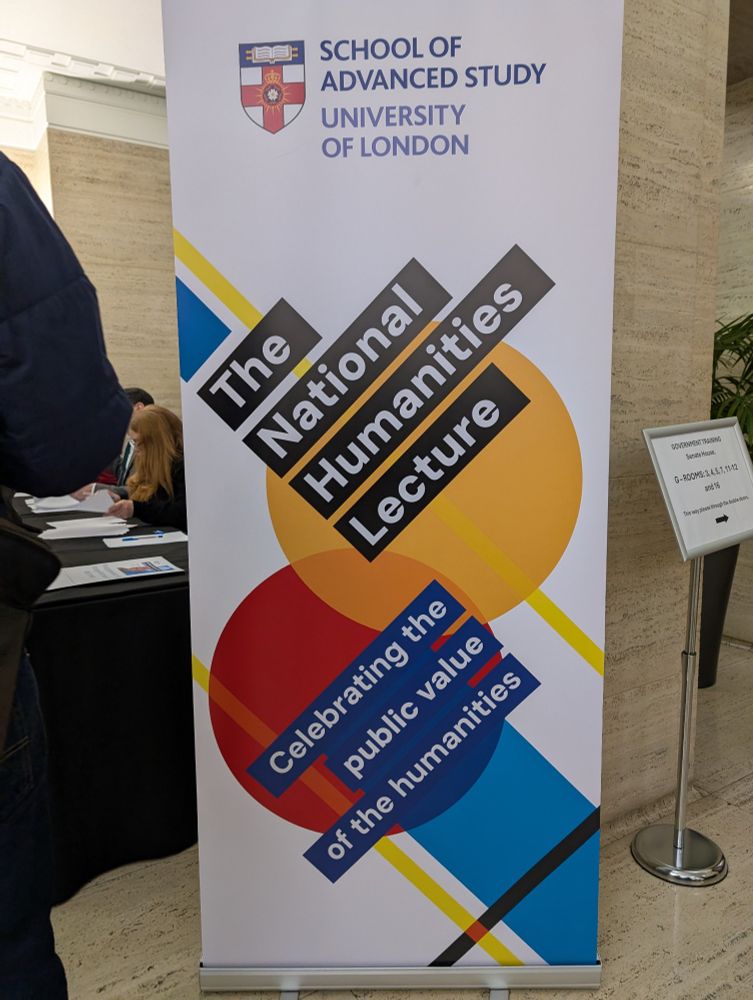 Roller banner advertising The National Humanities Lecture