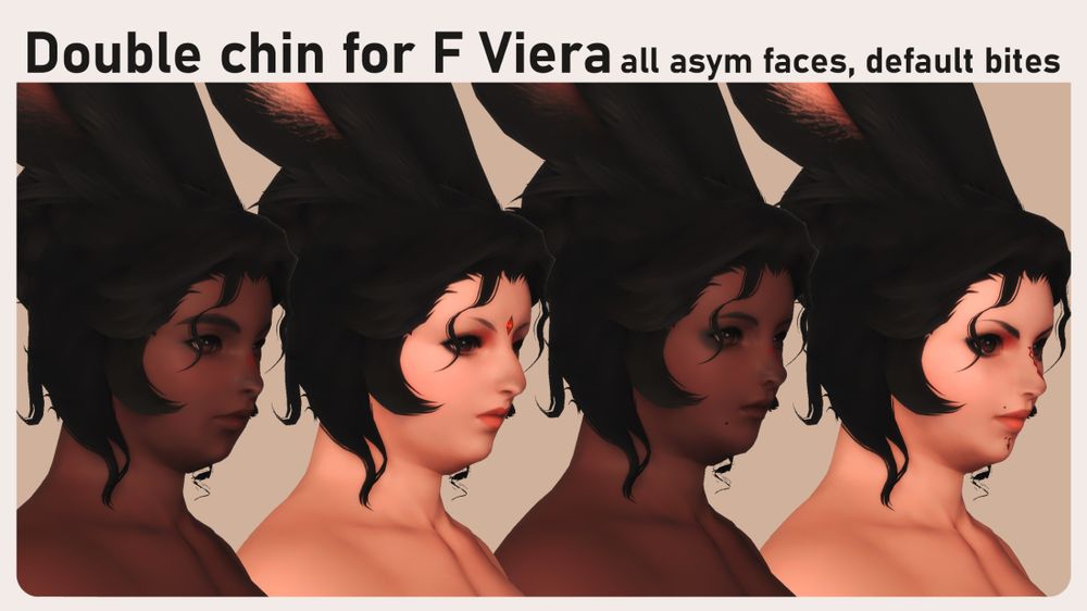 preview for the mod "double chin for f viera" for all asym faces with default bites