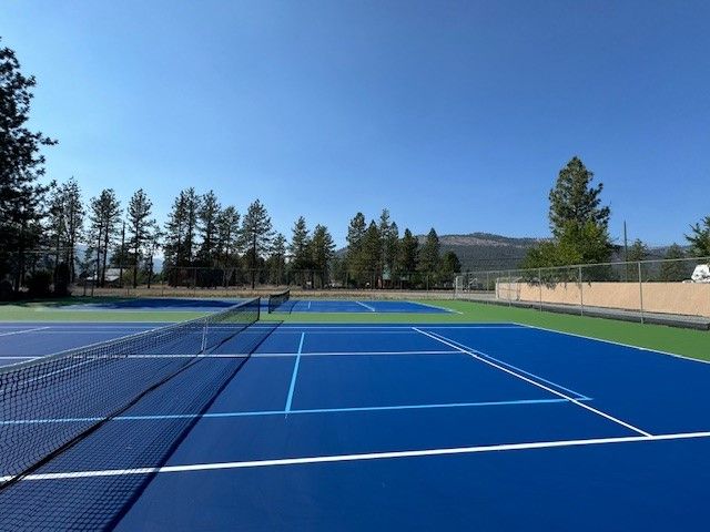 Tennis and pickleball courts at Smith Pioneer Park in Lower Nicola, B.C., west of Merritt.