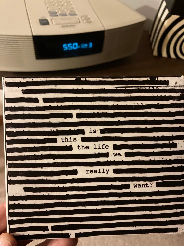 image of the front cover of compact disc packaging “is this the life we really want?” by Roger Waters 