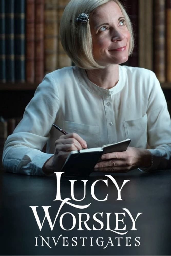 An advertisement for Lucy Worsley Investigates television program. 