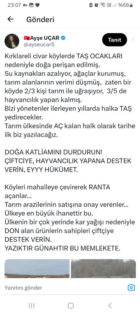 Tarım ve hayvancılık bitti bitiyor. 